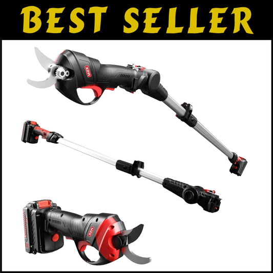 20V Cordless Electric Pole Pruning Shear - 12-ft Reach with Safety Features