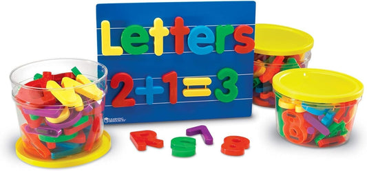 Colorful Jumbo Magnetic Letters and Numbers Set - Perfect for Toddler Learning