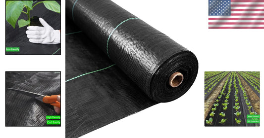 UV-Resistant Landscape Fabric - 3ft x 300ft Heavy-Duty Weed Barrier for Gardens