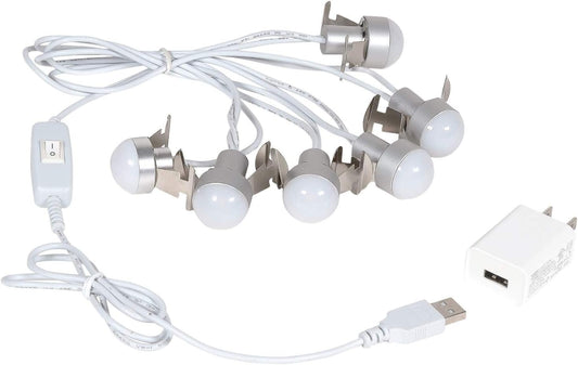 108 Inch USB LED 6 Light Accessory Set with Polished Finish for Decor Lovers