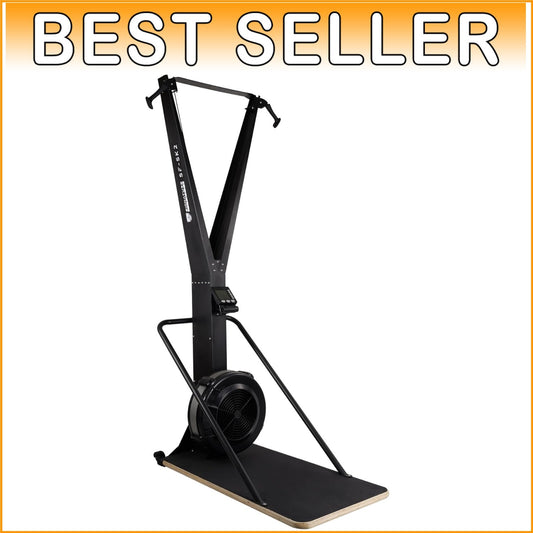 Adjustable 10-Speed Ski Training Machine with Ergonomic Handles and Display