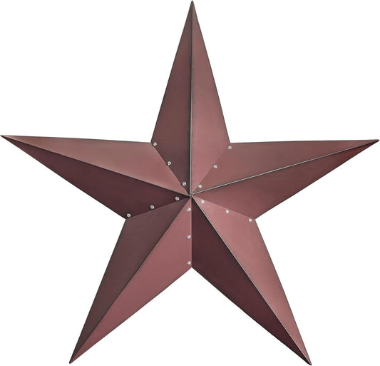 Large Vintage Red Barn Star Wall Art - Perfect for Rustic Home Exterior Decor