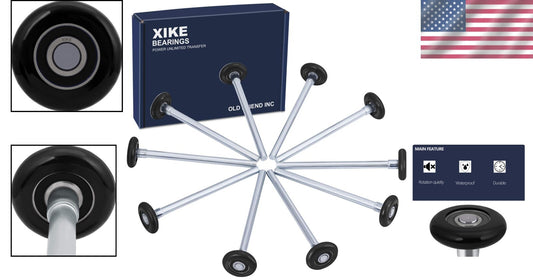 10-Pack Quiet Garage Door Rollers - 2" Nylon with 7" Stem for Smooth Operation