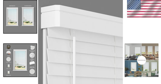 Versatile 2" Faux Wood Blinds - Custom Sizes & Easy Installation for Every Room