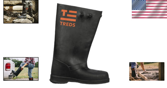 Durable XX-Large Stretch Rubber Overboots for Rain, Snow, and Construction Tasks