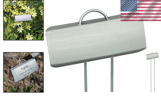 Weatherproof 50-Pack Zinc Plant Labels - Durable 11.5" Metal Garden Markers