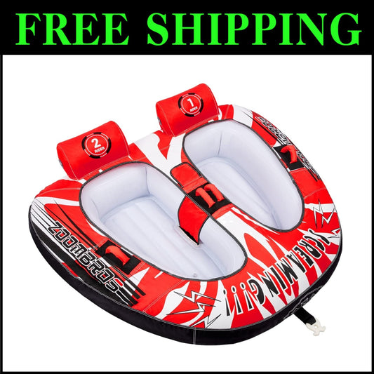 Innovative Inflatable Boat Tube with Ergonomic Design - For 1-2 Riders, 340 lbs
