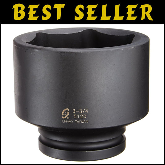 Industrial-Strength 3-3/4-Inch 1-Inch Drive Impact Socket in Protective Case