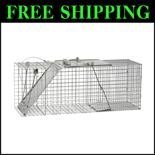Humane Live Animal Trap 32"L - Secure Easy Set Design for Multiple Species