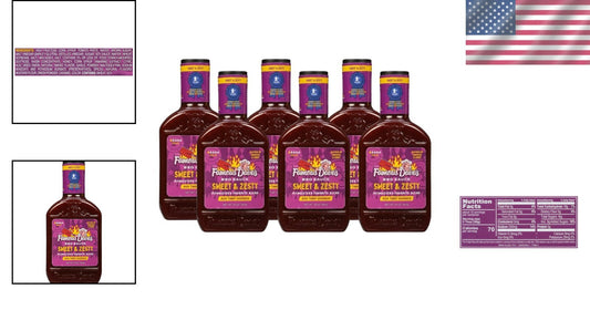 6-Pack Sweet & Zesty BBQ Sauce - Elevate Your Grilling Experience, 120 oz