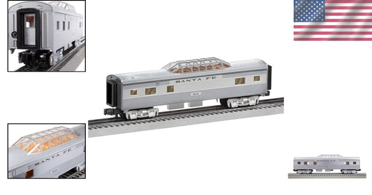 Collectible Santa Fe Vista Dome Car - Detailed O Gauge Train for Enthusiasts