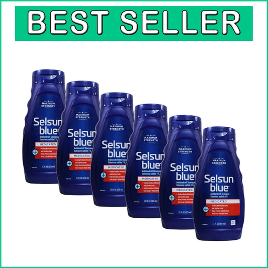 Selenium Sulfide Anti-Dandruff Shampoo - 11 oz. x 6 Pack, Gentle Formula