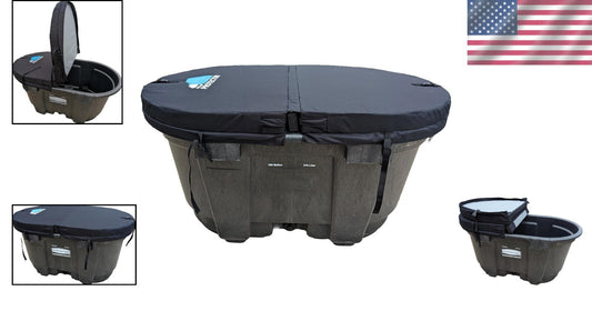 Foldable 100 Gallon Oval Hot Tub Cover - Ultimate Ice Water Therapy Solution