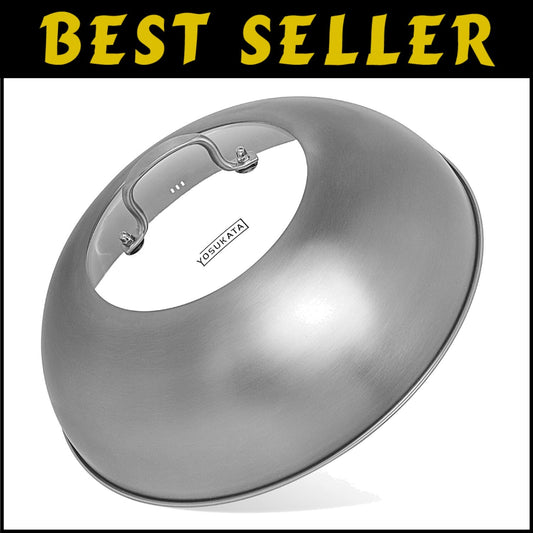 Dishwasher-Safe Wok Lid - 13.6 Inch Stainless Steel Cover for Efficient Cooking