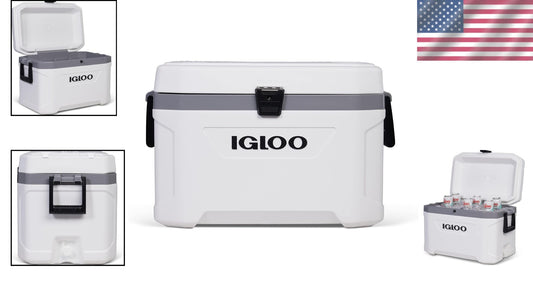 54 Qt Marine Cooler - Stainless Steel Insulated Ice Chest for Adventurous Souls