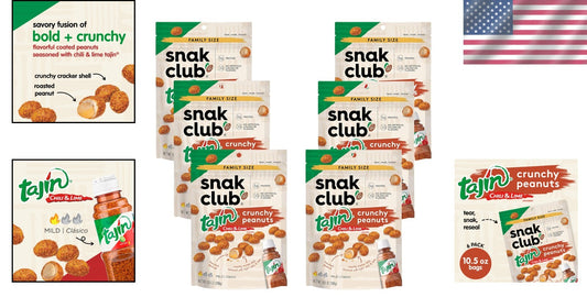 Bold Tajin Peanuts with Chili & Lime, Protein-Packed, 10.5 oz Resealable Pouches