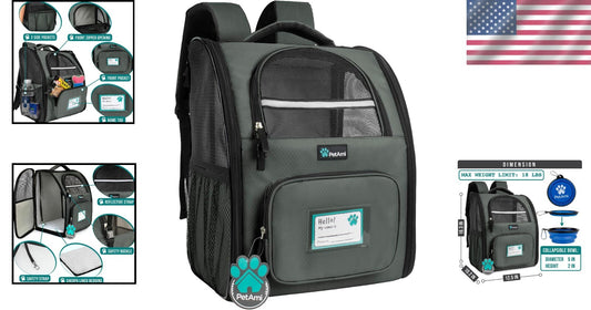 Large Capacity Cat Carrier Backpack - Ideal for Traveling and Hiking Adventures