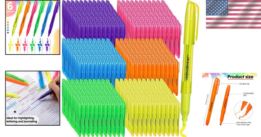 540 Pcs Assorted Color Bulk Highlighter Set - Chisel Tip for School & Office