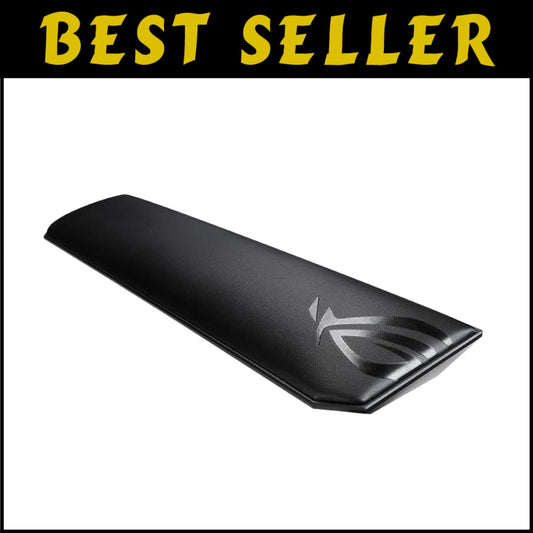 Versatile Ergonomic Wrist Rest for Gaming and Office Use - Black Rubber Cover