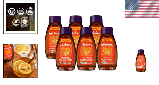 Sustainably Sourced 16oz Organic Honey - 100% Pure, Ideal for Baking & Beverages