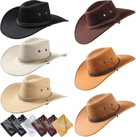 Versatile Cowboy Hats and Bandanas Bundle - Ideal for Parties & Gatherings