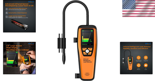 Professional HVAC Leak Detector with Infrared Sensor & 2.8" Display for Accuracy