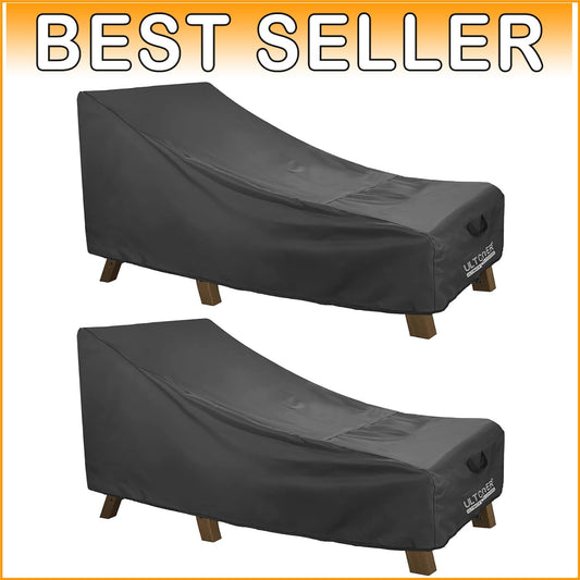Outdoor Lounge Chair Covers - 80L x 28W | Waterproof & Weather-Resistant 2 Pack