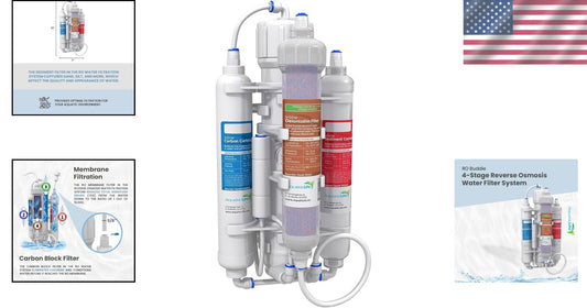 Advanced 4-Stage Reverse Osmosis System for Cleaner, Healthier Aquarium Water