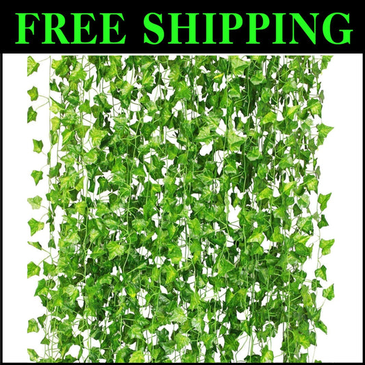 Versatile 72-Pack Fake Hanging Ivy Vines - Indoor/Outdoor Decoration Supply
