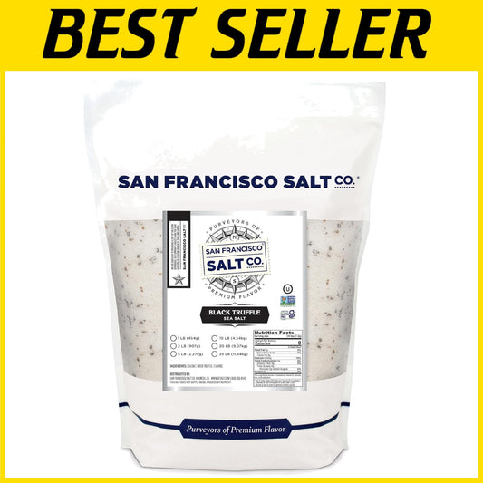 1lb Handcrafted Italian Black Truffle Sea Salt - Transform Everyday Dishes