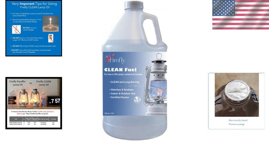 Premium 1-Gallon Kosher Lamp Oil - Smokeless and Safe for Indoor/Outdoor Lamps