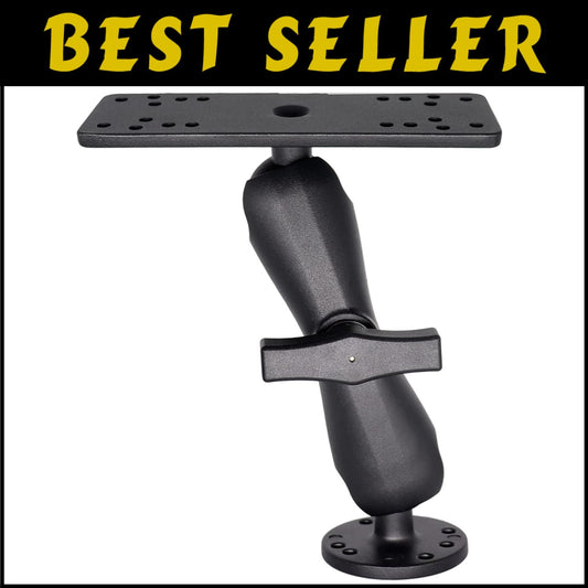Corrosion-Resistant Aluminum Fish Finder Mount - Heavy Duty and Adjustable Arm