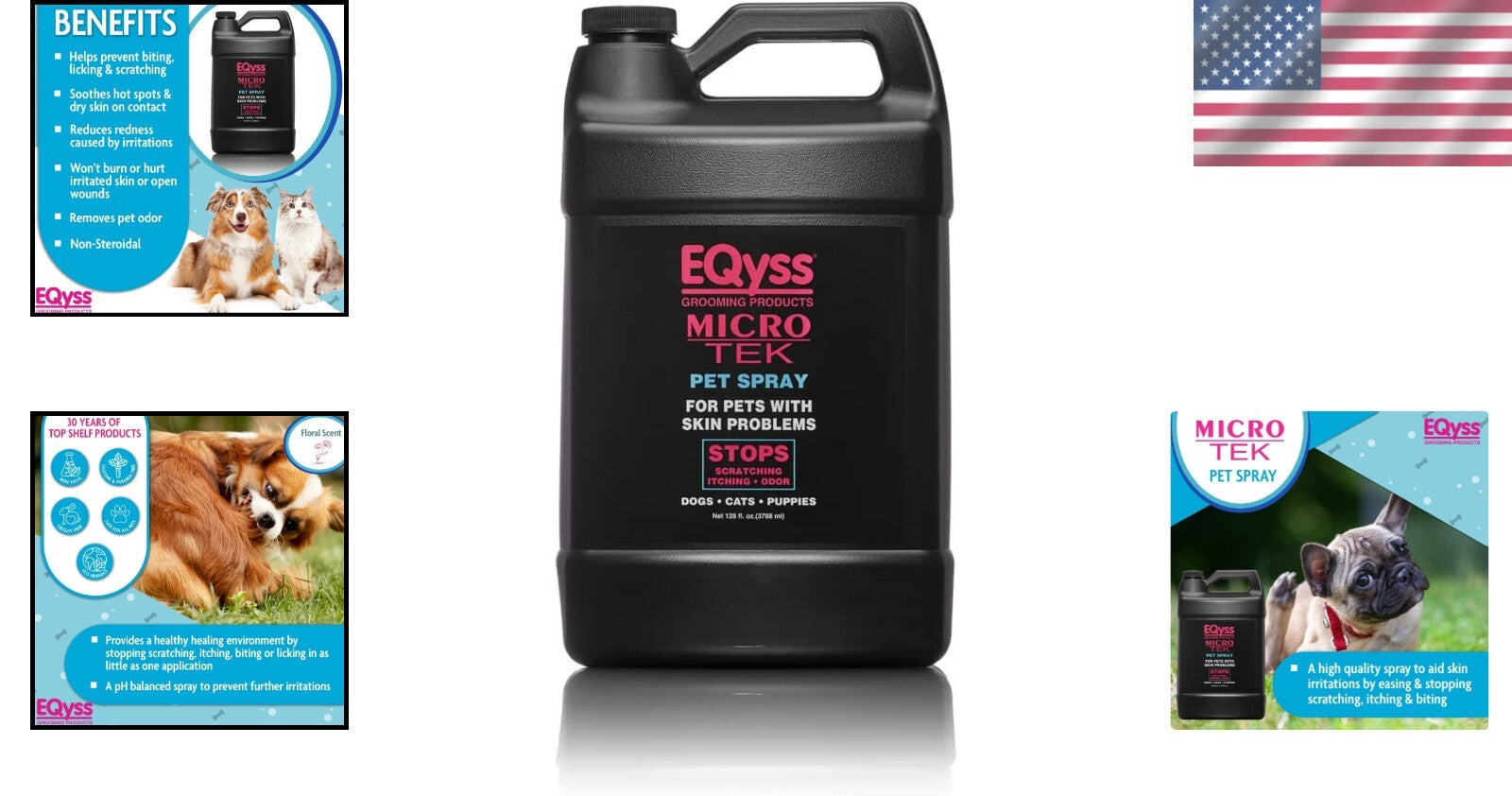 Soothing Botanical Pet Spray - 1 Gallon Itch Relief for Dogs & Cats