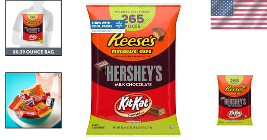 Delicious 80.39 oz Assorted KIT KAT & REESE'S for Every Occasion - 265 Treats