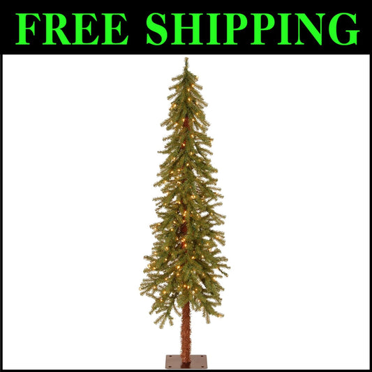 6ft Pre-Lit Cedar Christmas Tree with 225 Realistic Branch Tips - Green Elegance