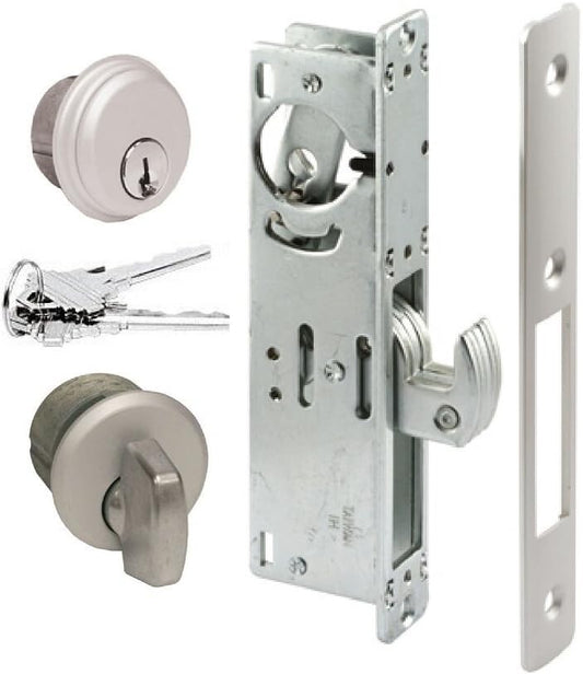 Heavy-Duty Mortise Lock with Hook Deadbolt & Cylinder for Storefronts, 1-1/8"