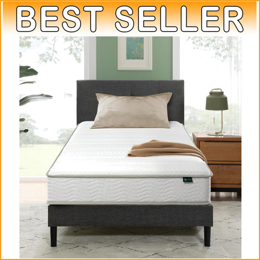 Durable Twin Mattress in A Box - 6 Inch Medium Firm Hybrid with CertiPUR-US Foam