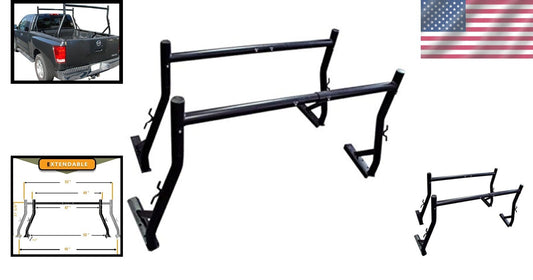 800 LB Adjustable Heavy-Duty Steel Truck Bed Rack - Perfect for Ladders & Lumber