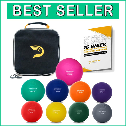 Weighted Pitching Balls with Carrying Case: 16-Week Performance Program Included