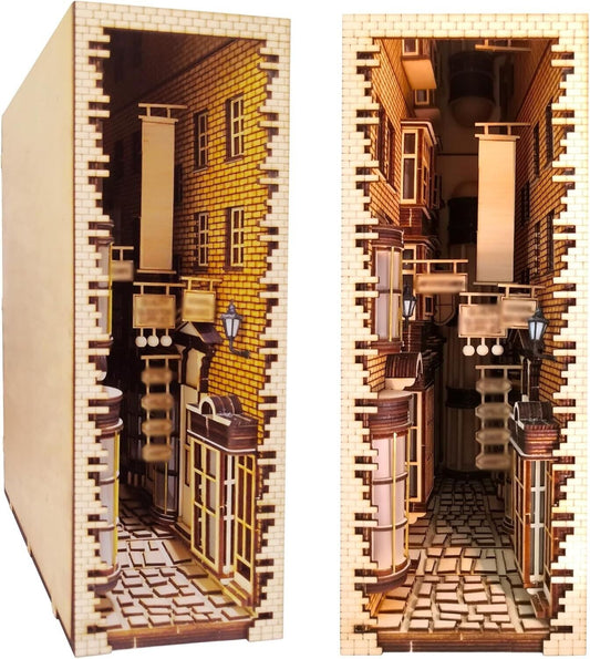 Fantasy-Themed 3D Book Nook Kit with LED Lighting - Perfect Gift for Creatives