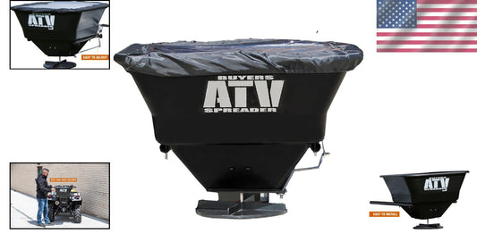 Polyethylene ATV Broadcast Spreader: 100 lbs Capacity with Efficient 12V Motor