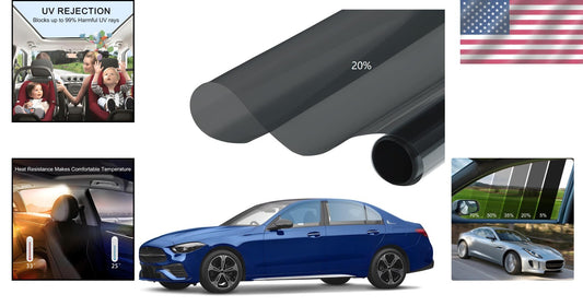 5% VLT Nano Ceramic Window Tint Film for Cars & SUVs - 36" x 100ft Privacy Roll