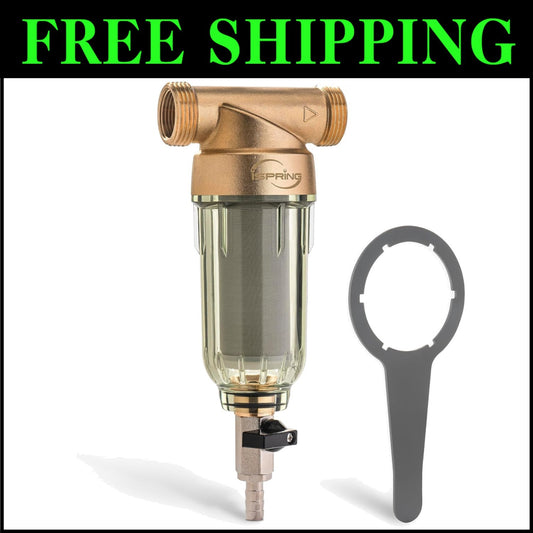 Durable 50 Micron Spin Down Sediment Filter - Lead-Free Brass Connections