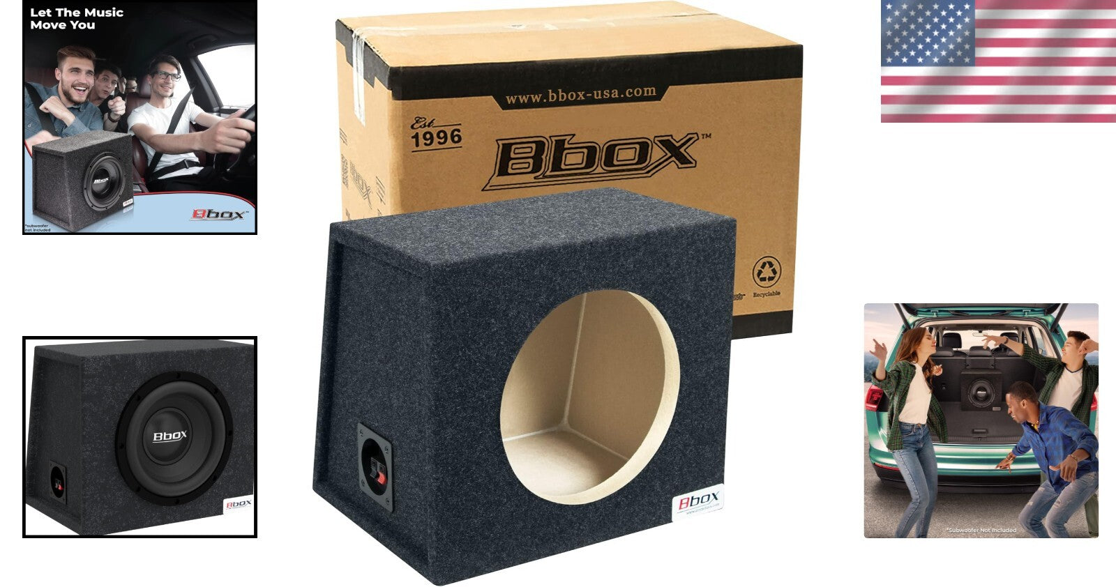 Sleek 10” Subwoofer Enclosure for Cars - Professional Grade Audio Enhancement