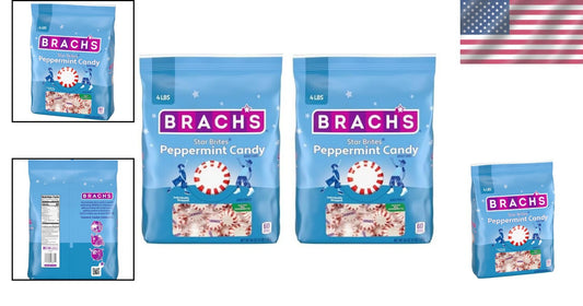 Bulk Brach's Star Brites Peppermint Candy - 4 lbs of Classic Minty Goodness