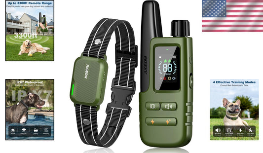 Lightweight 4-Mode Waterproof Dog Shock Collar - Perfect for All Breeds