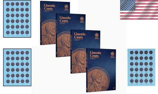 Flat Opening Folding Coin Folder Set - Lincoln Cent Collection from 1909 Onward