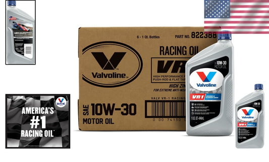 Extreme Wear Protection VR1 10W-30 Racing Oil, 6 QT Case - Race Ready Formula