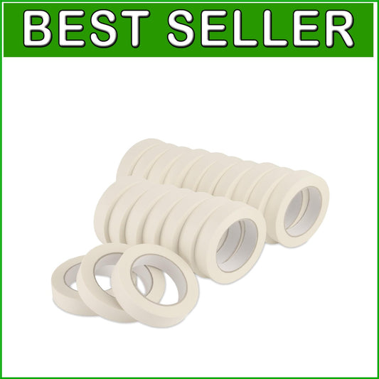 Beige General Purpose Masking Tape - 20 Pack, 1" x 55 Yards for All Projects