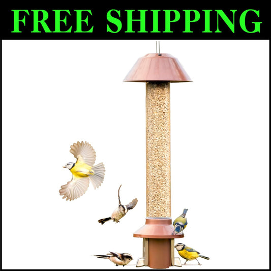 Weatherproof Antique Copper Wild Bird Feeder – Indestructible 4lb Capacity